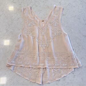 Free People 'Run With It' Embellished Sheer Beaded Top